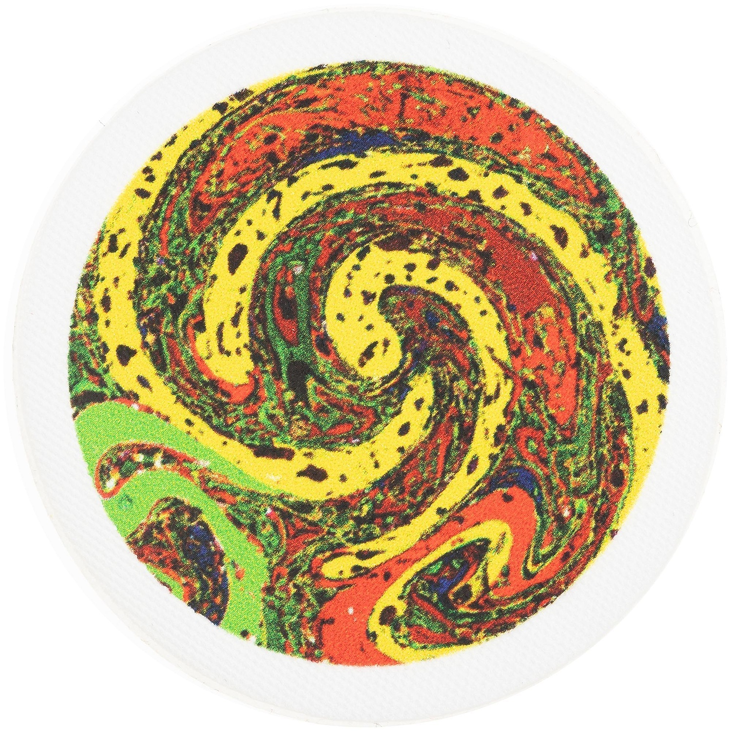 Наклейка тканевая Lunga Round, M, белая с логотипом