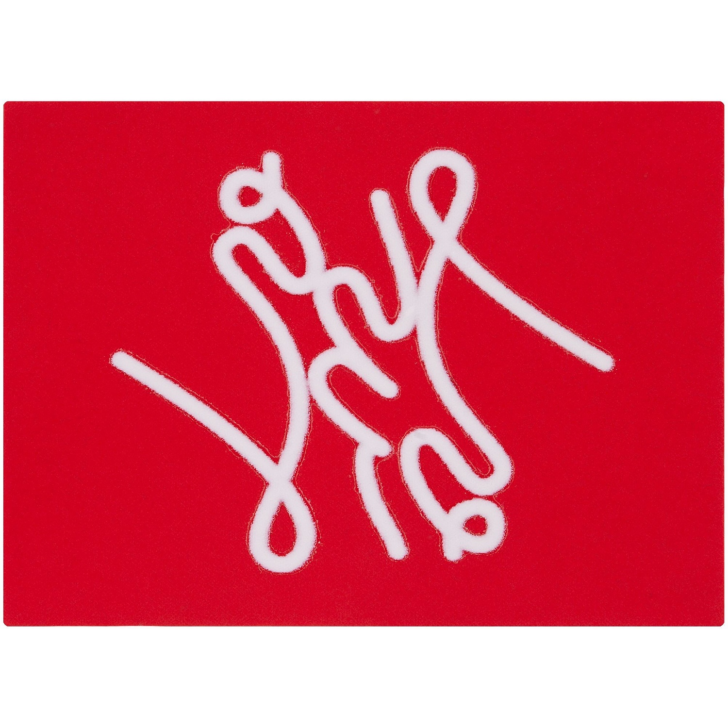 Лейбл Listra Soft Touch, красный с логотипом