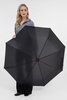 Складной зонт U.090, черный с логотипом