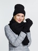 Набор Nordkyn Full Set с шарфом, черный, размер L/XL