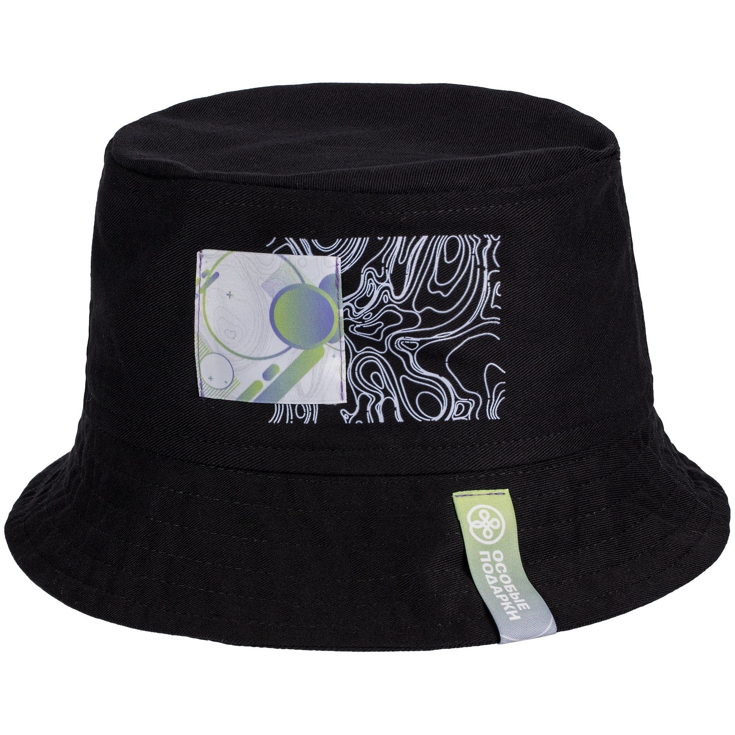 Лейбл тканевый Epsilon, L, белый с логотипом