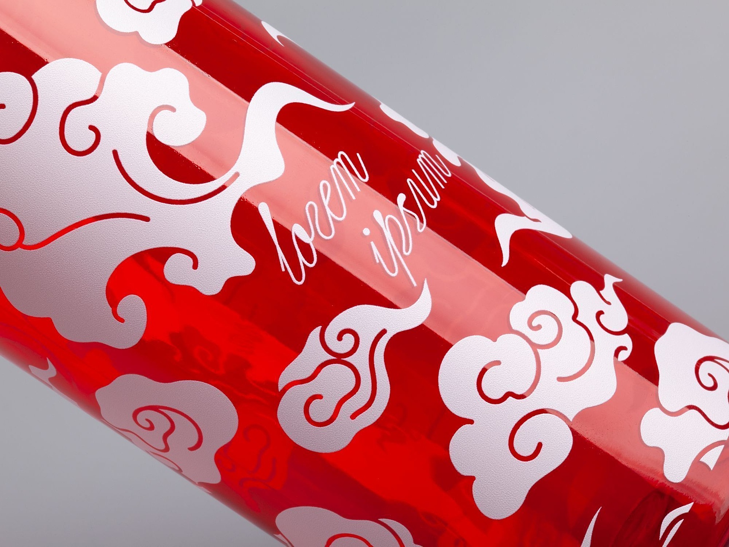 Бутылка для воды Plaske, красная с логотипом