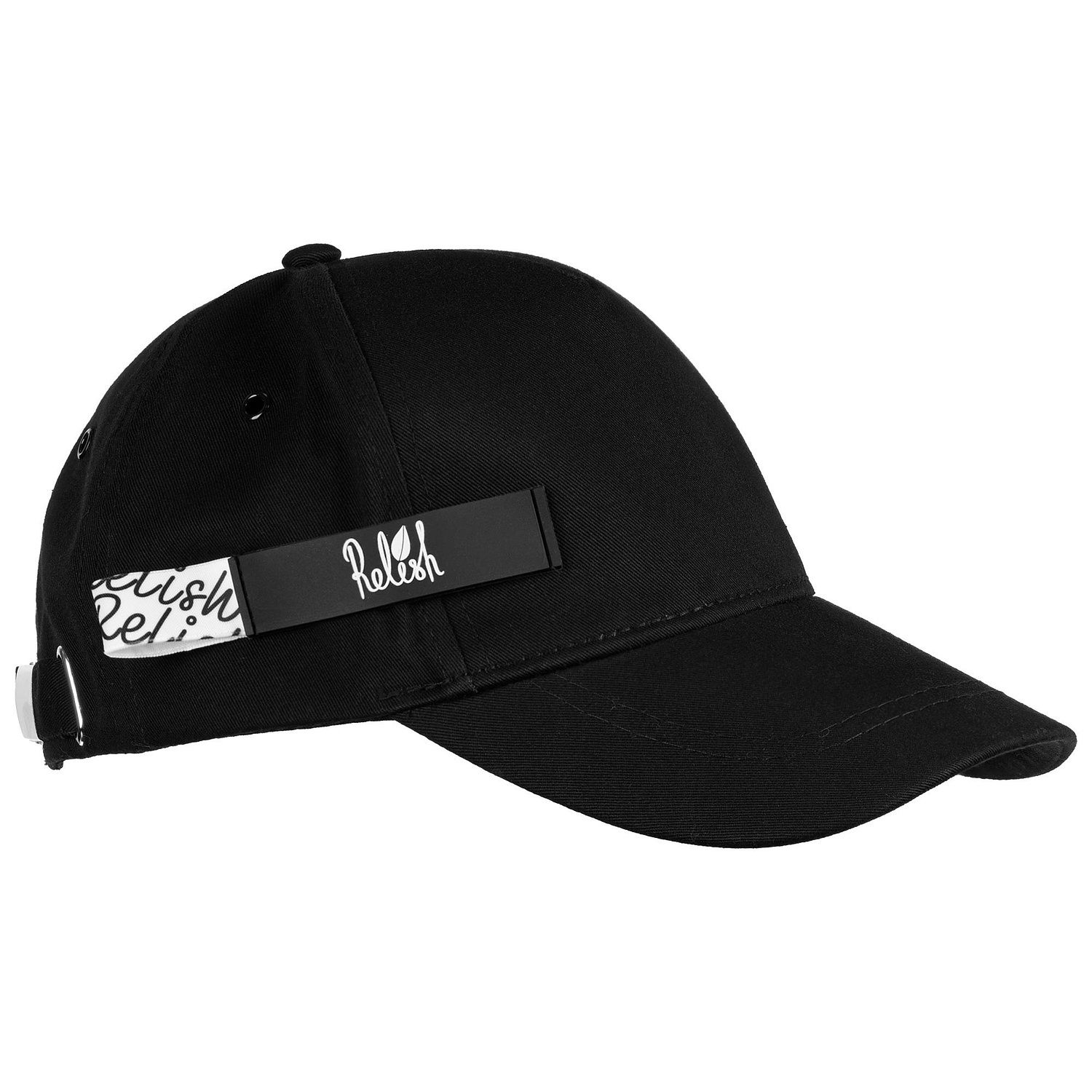 Лейбл из ПВХ Dzeta, S, черный с логотипом