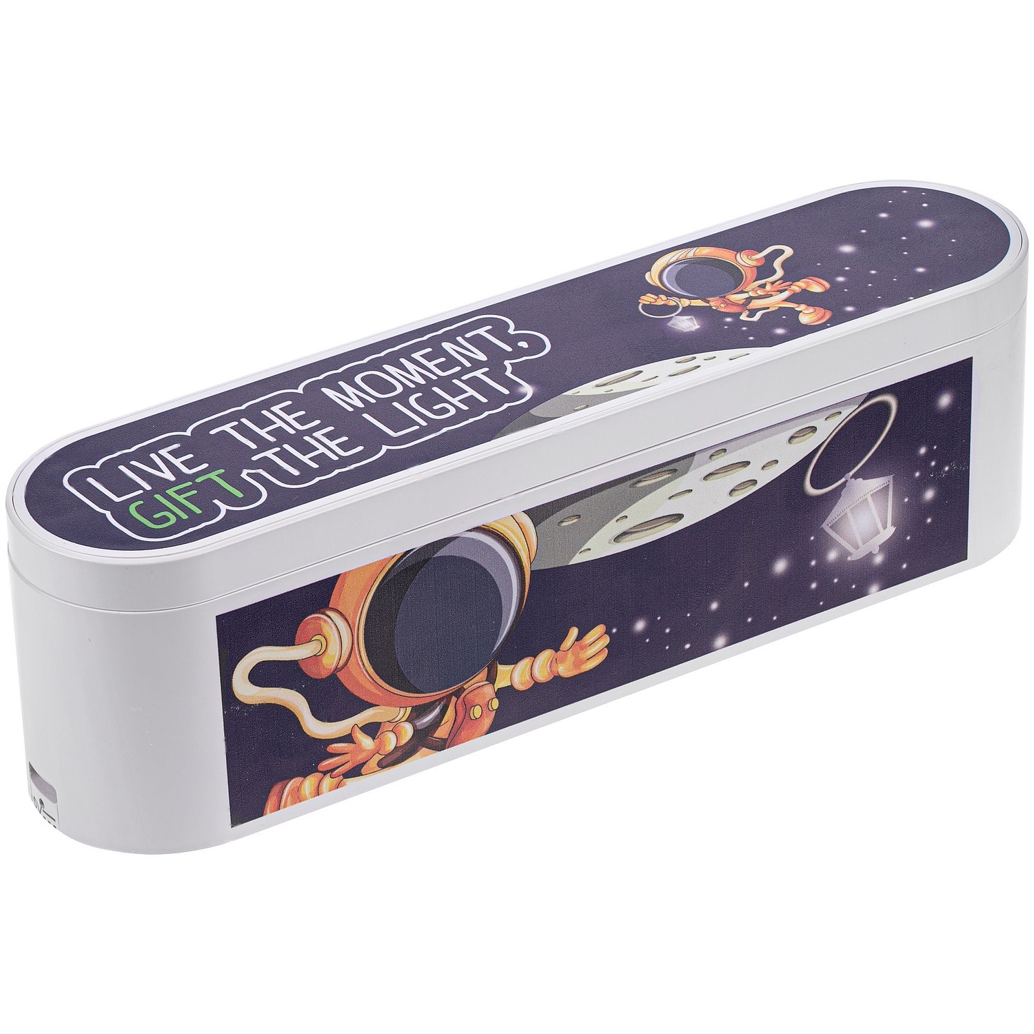 Переносная складная лампа moveLight, белая с логотипом