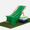 Флисовый плед Warm&Peace XL, зеленый с логотипом