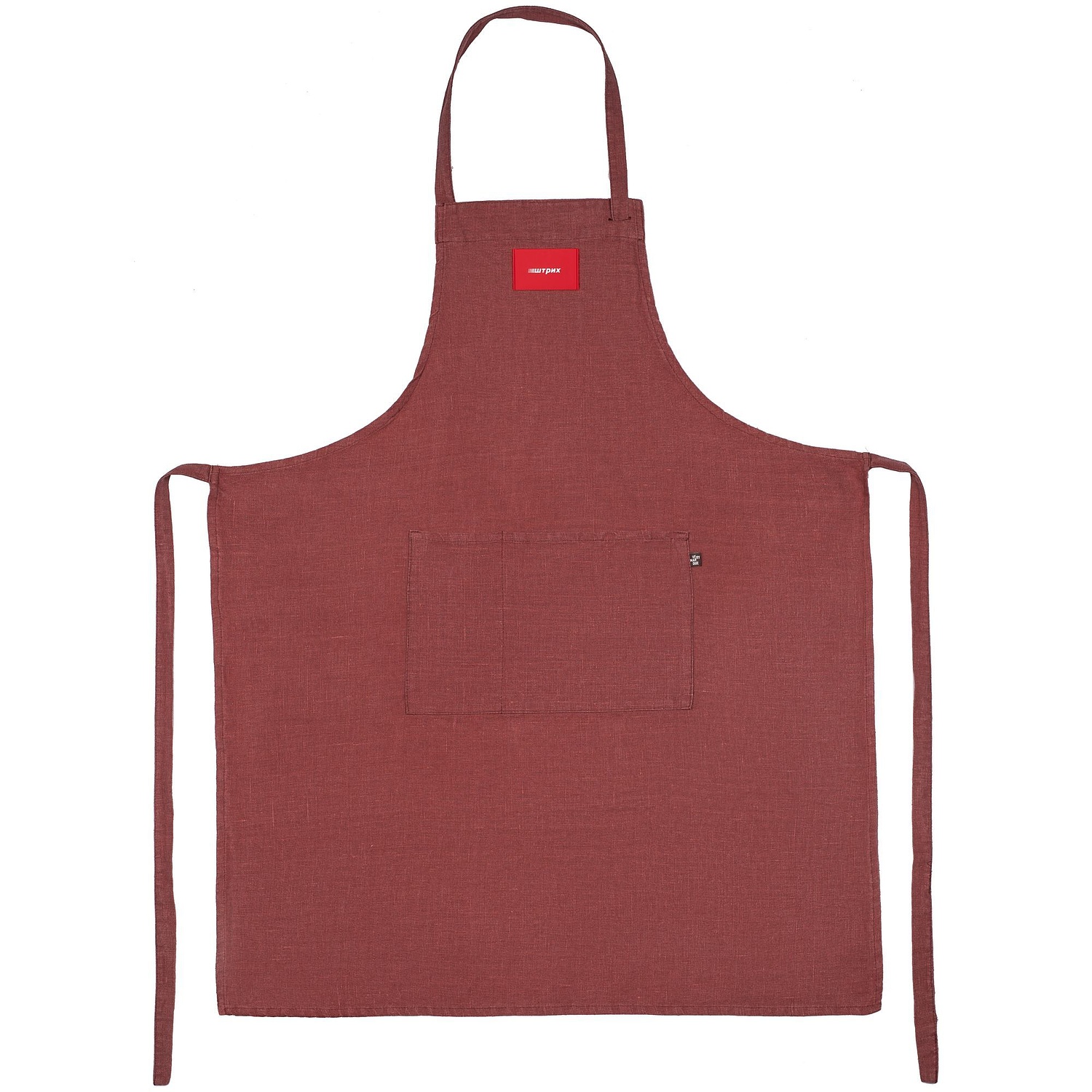 Лейбл из ПВХ Dzeta, ХL, красный с логотипом