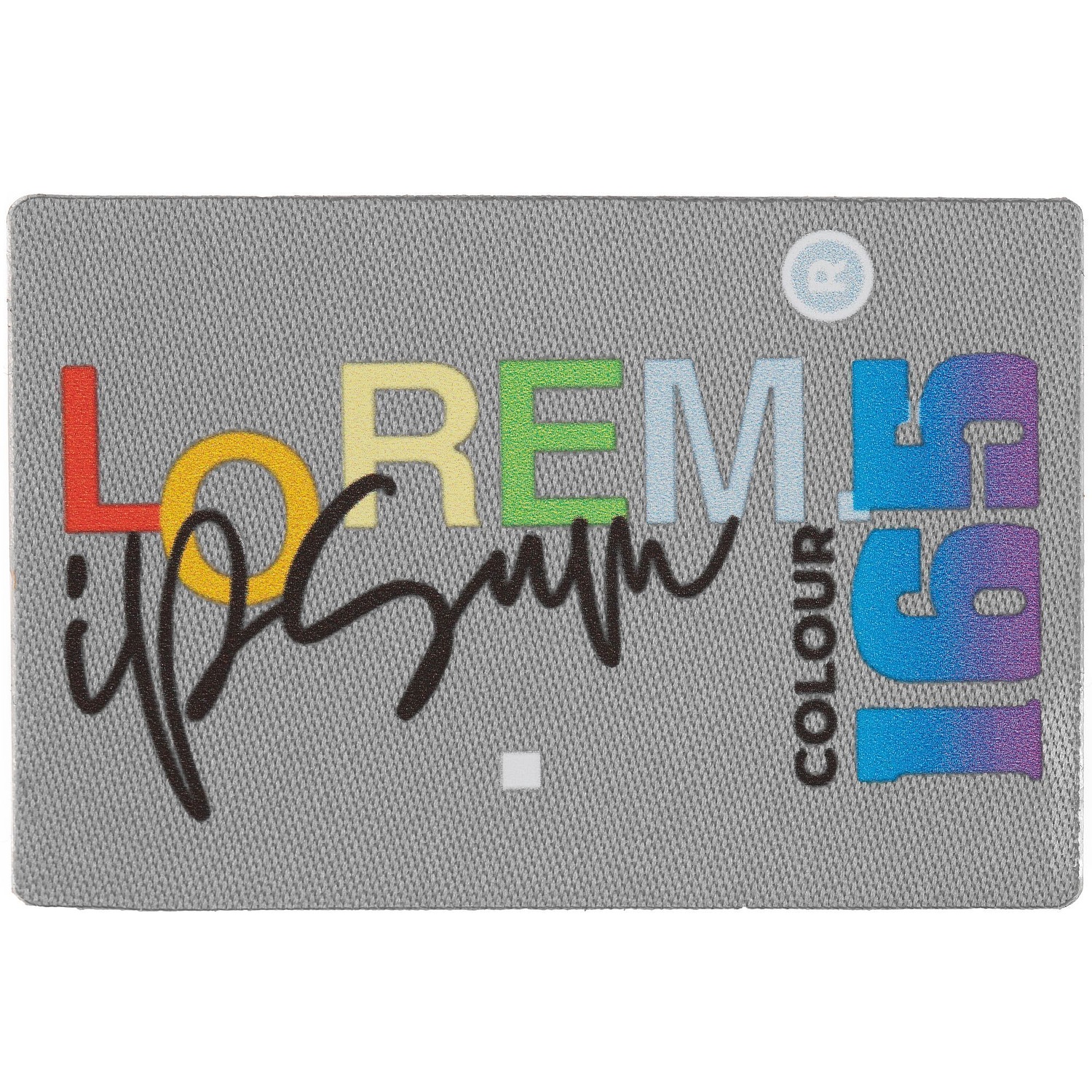 Наклейка тканевая Lunga, L, серая с логотипом