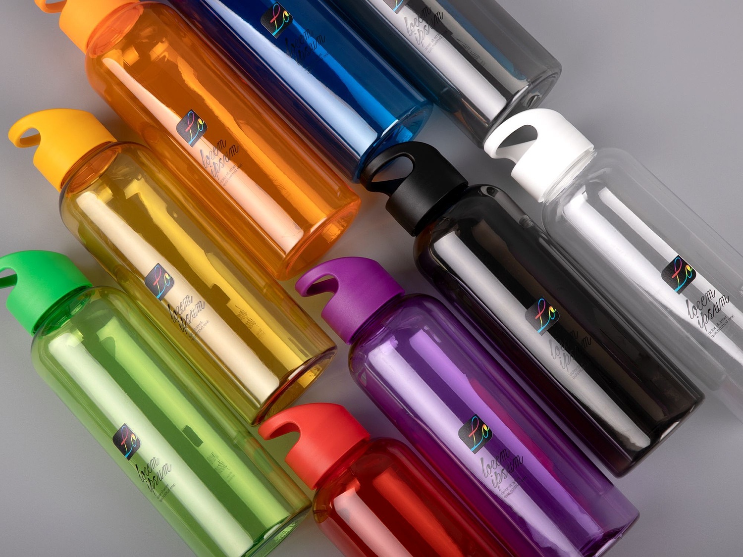 Бутылка для воды Plaske, красная с логотипом