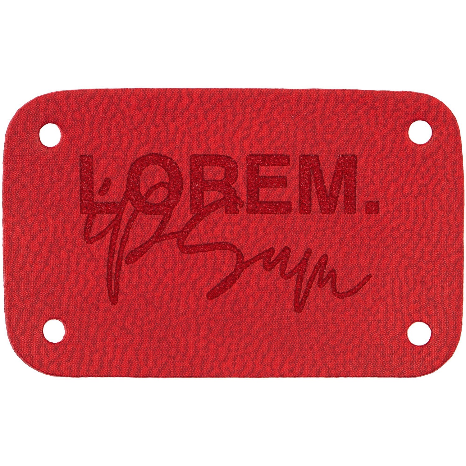 Лейбл Eta Latte, S, красный с логотипом