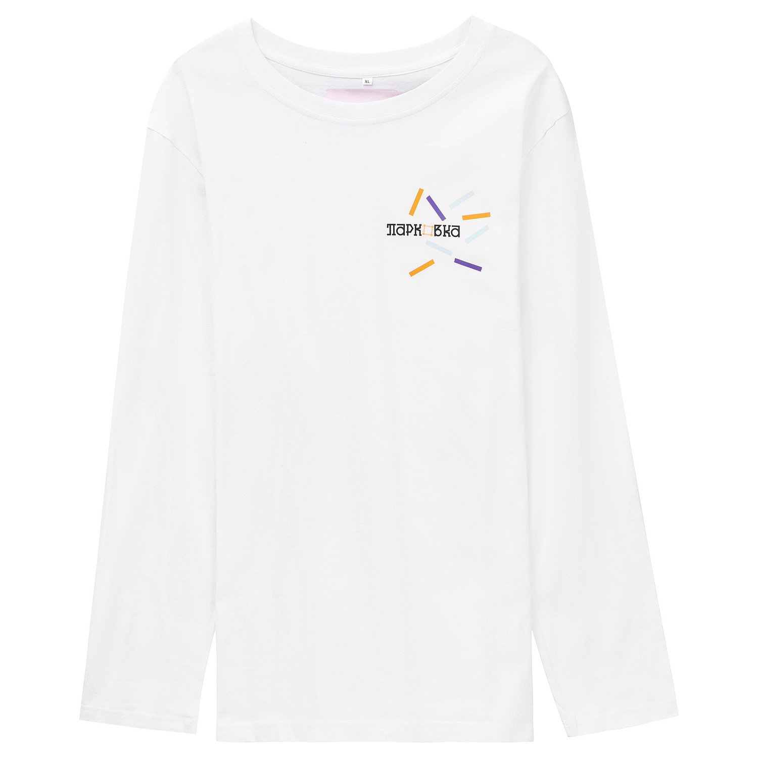 Футболка с длинным рукавом Lehta, белая с логотипом