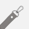 Застежка-карабин Snap hook, M, серебристая (хром) с логотипом