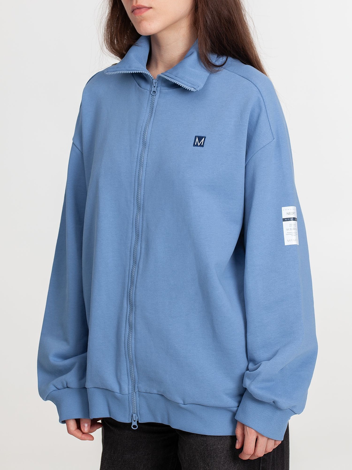 Толстовка унисекс Neofit, синяя с логотипом