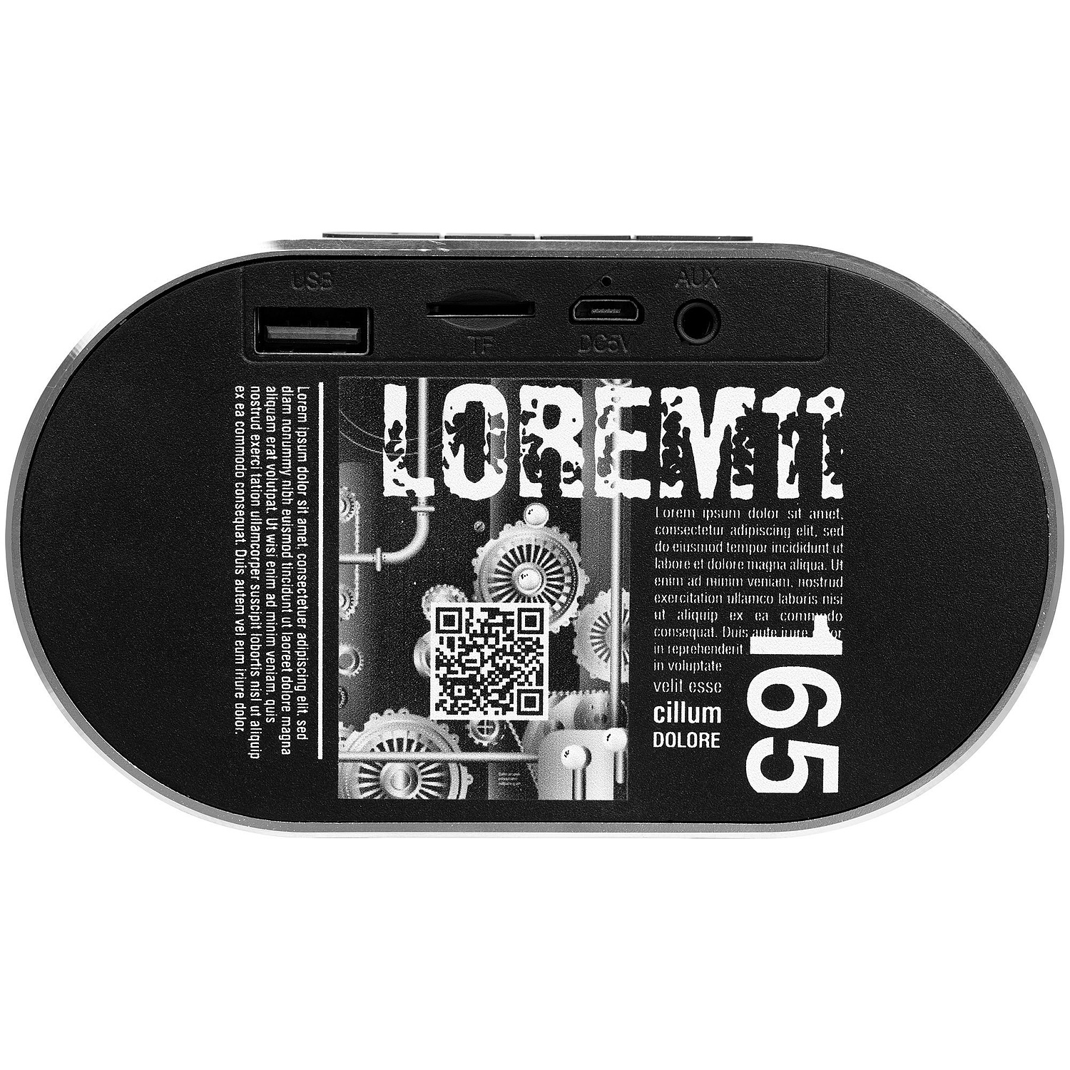 Беспроводная колонка Sound Count, черная с логотипом