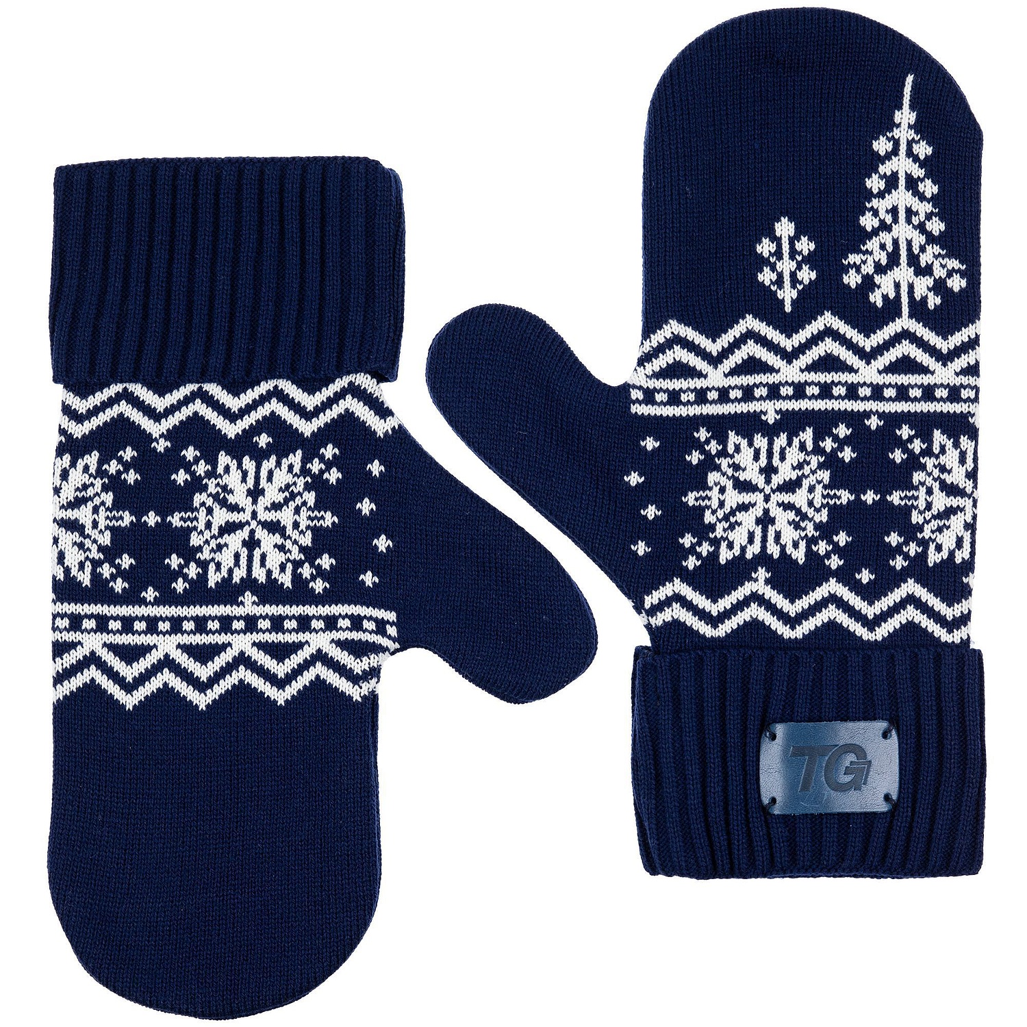 Лейбл кожаный Beta, S, синий с логотипом