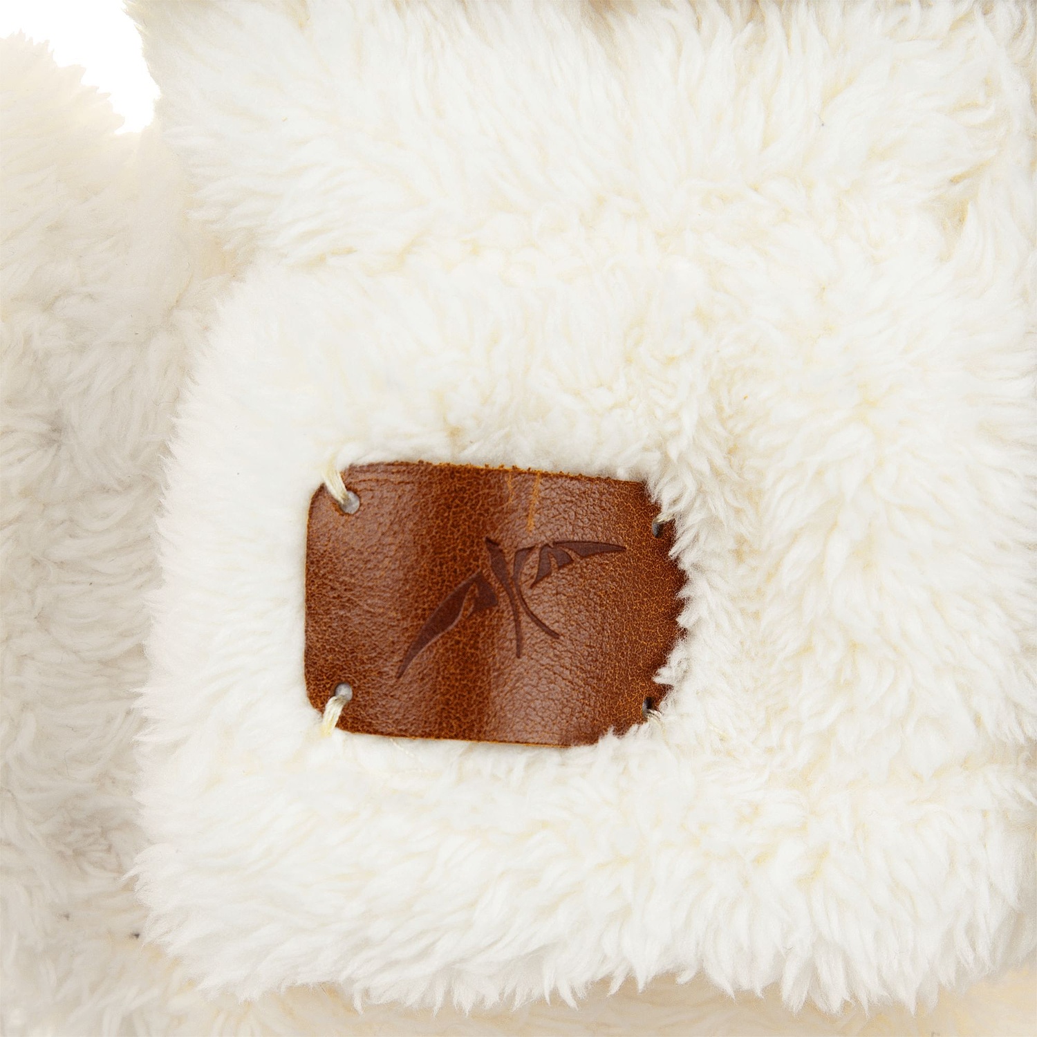 Лейбл кожаный Beta, S, горчичный с логотипом