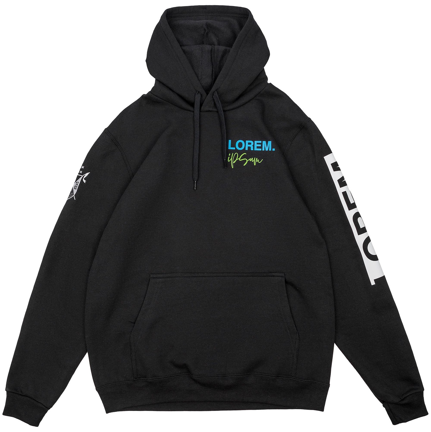 Толстовка с капюшоном Snake II черная с логотипом