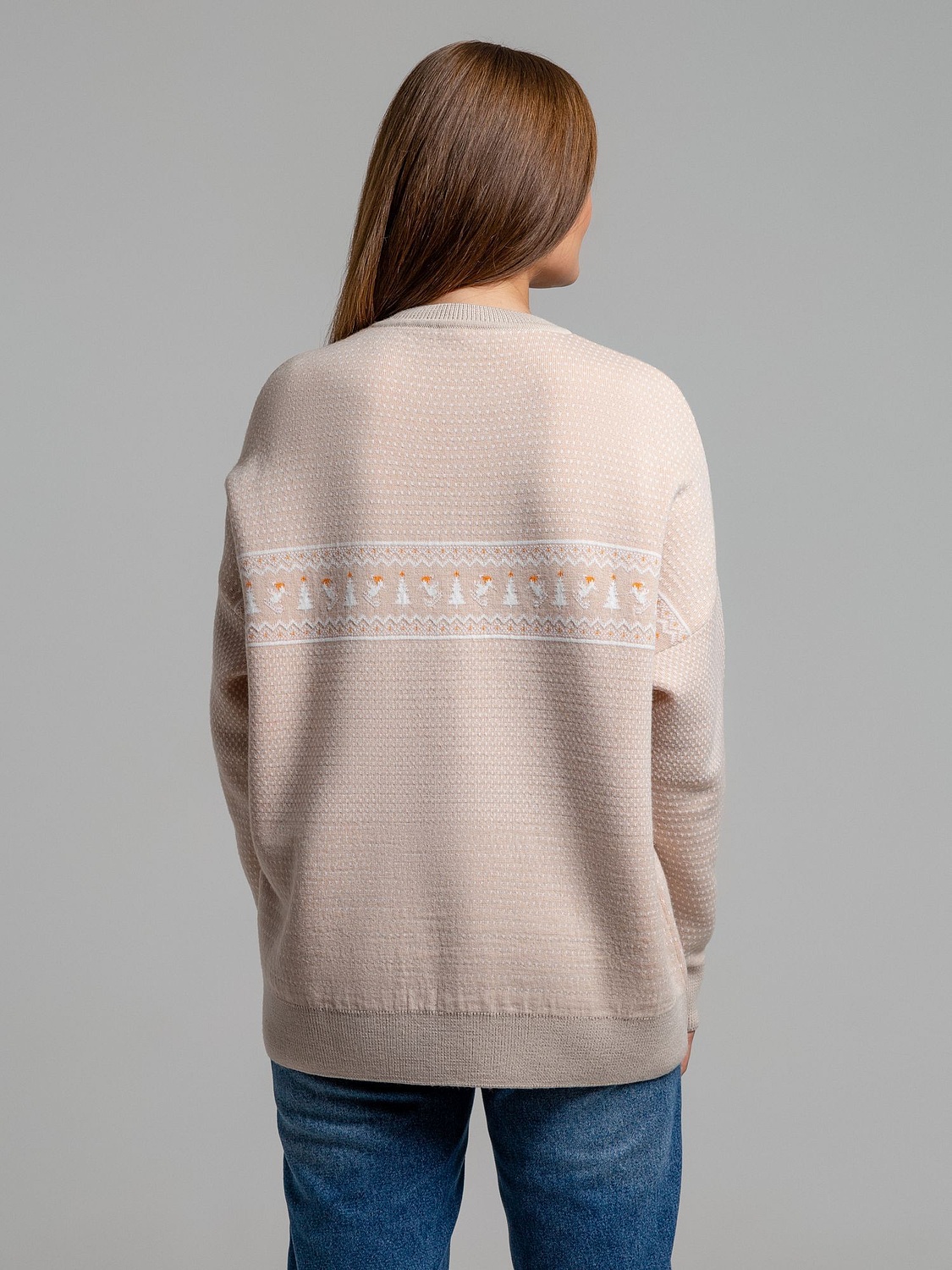 Свитер оверсайз на заказ Tricksy Net, полушерсть с логотипом