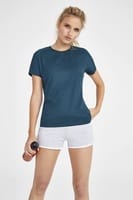 Футболка женская Sporty Women 140, зеленое яблоко с логотипом