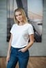 Футболка женская Ladies American U, синяя с логотипом