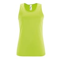 Майка женская Sporty TT Women, зеленое яблоко с логотипом