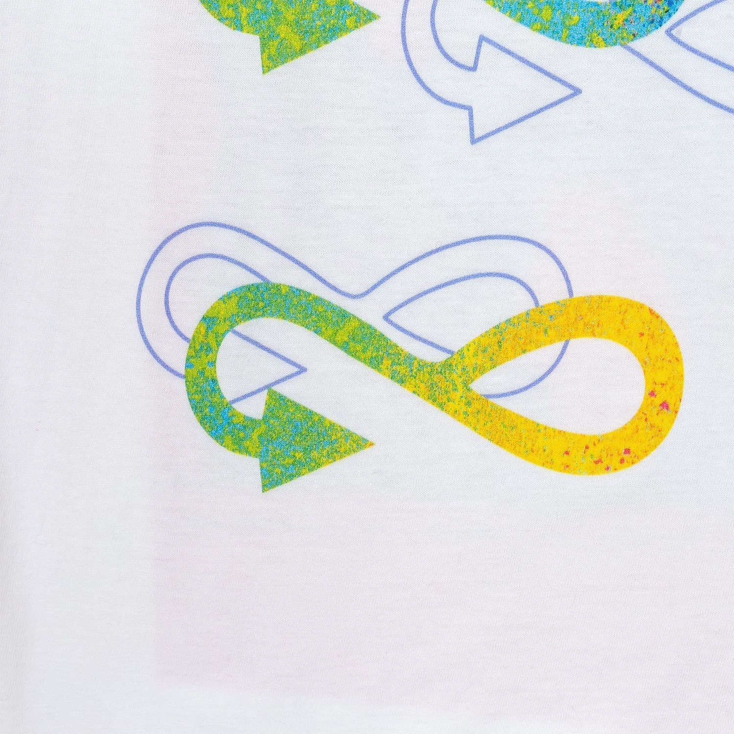 Футболка мужская Rainbow Men, белая с ярко-синим с логотипом