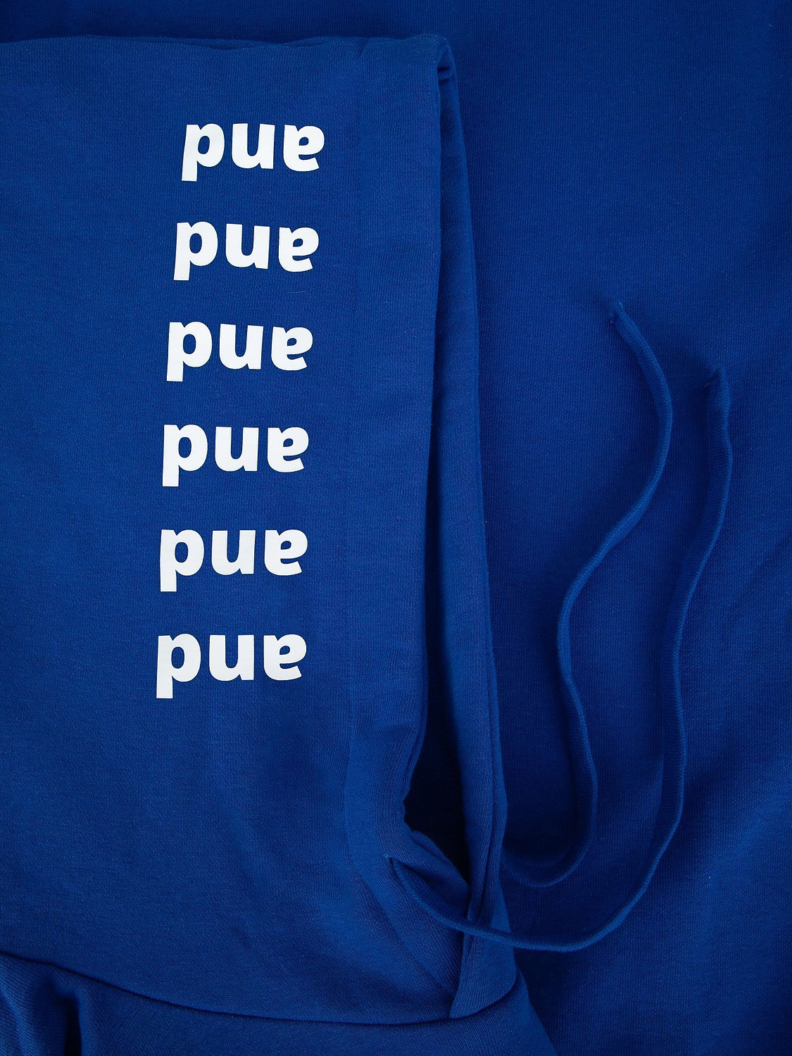 Худи унисекс H2, синее с логотипом