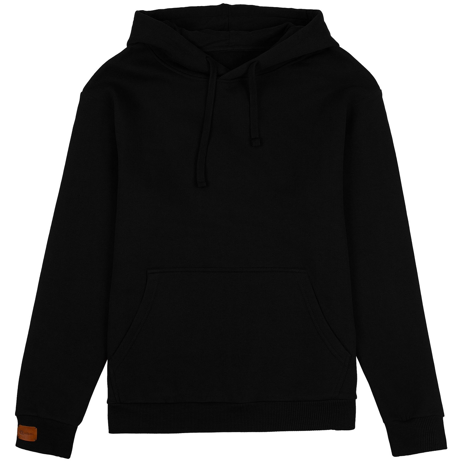 Лейбл кожаный Beta, S, горчичный с логотипом