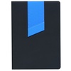 Ежедневник Bookmark, недатированный, черный с голубым с логотипом