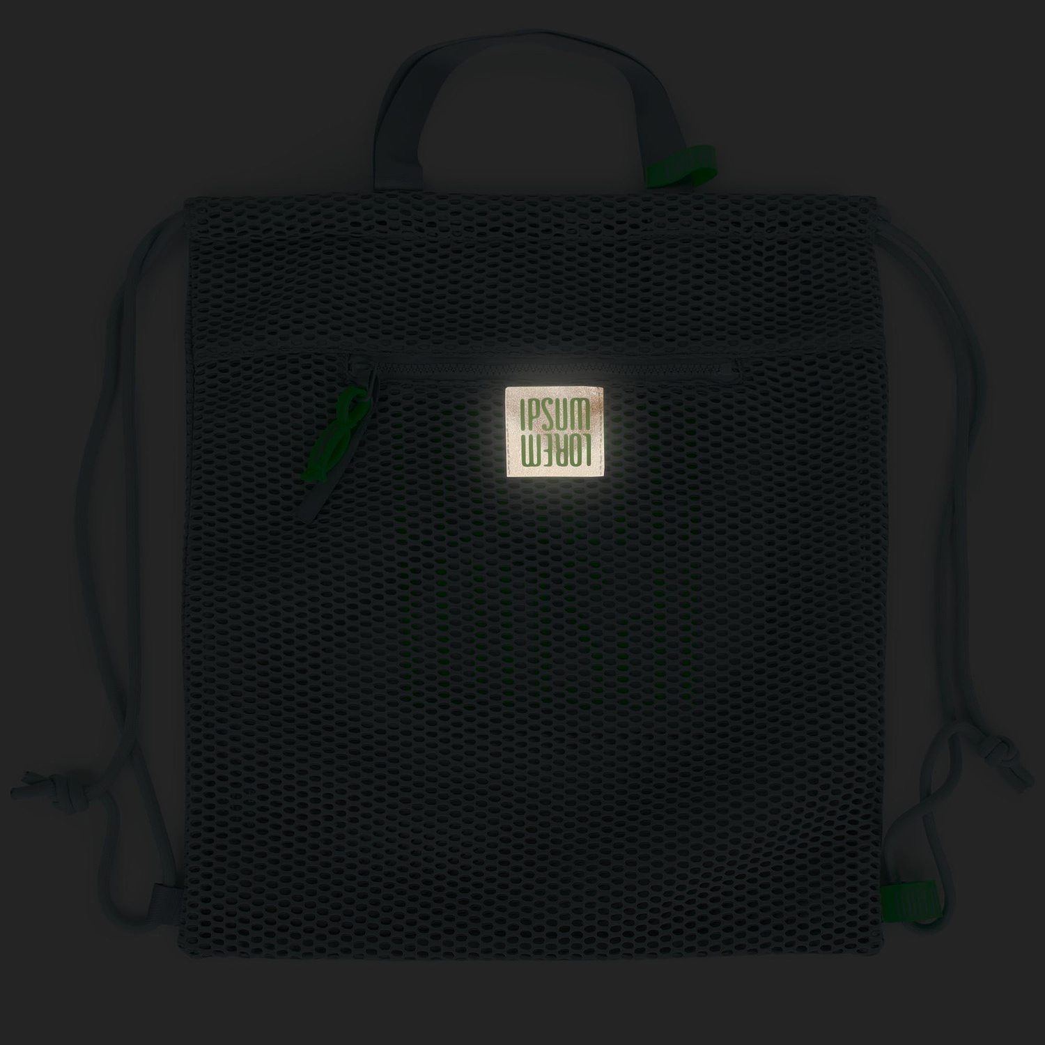 Лейбл светоотражающий Tao, L, серый с логотипом