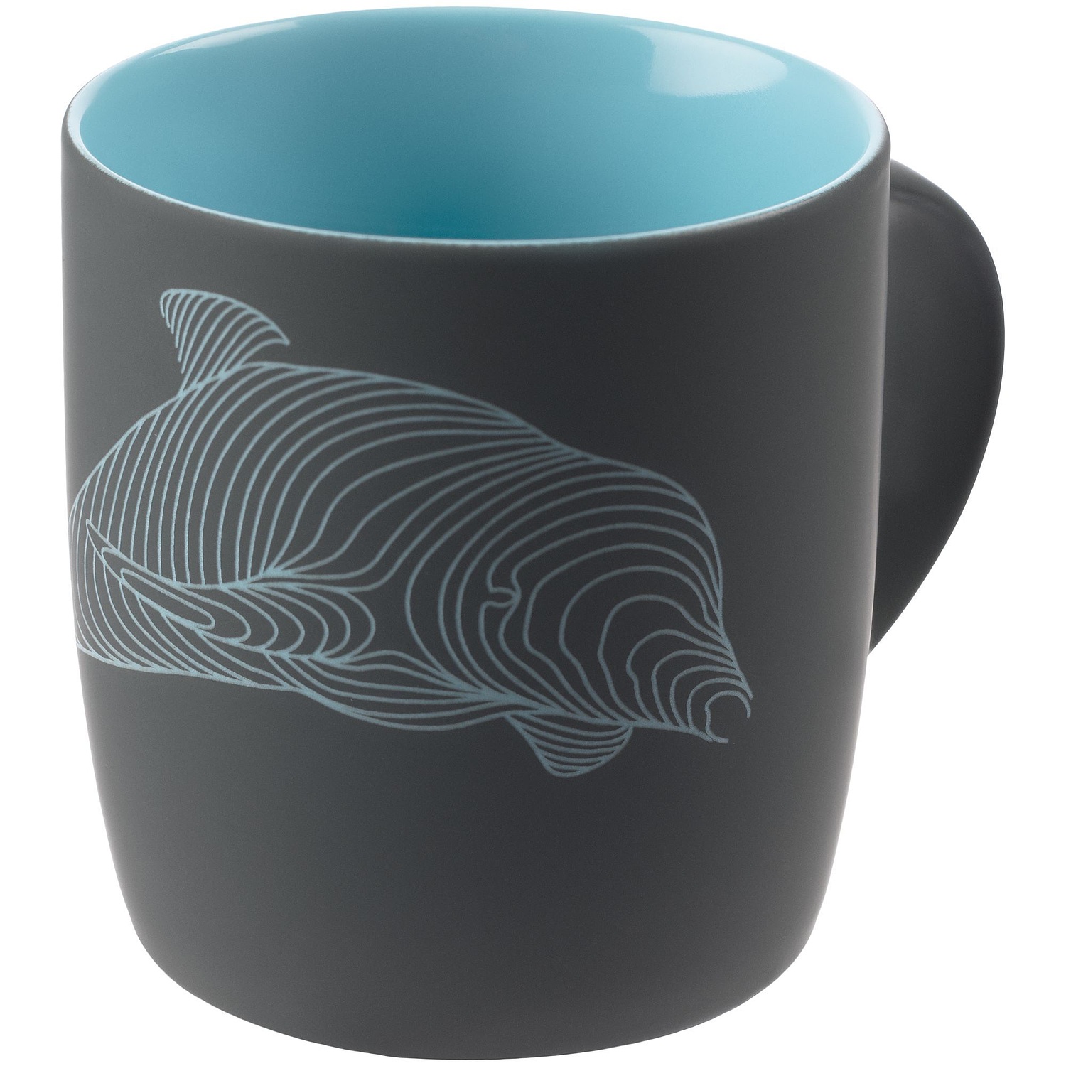 Кружка Surprise Touch с покрытием софт-тач, голубая с логотипом