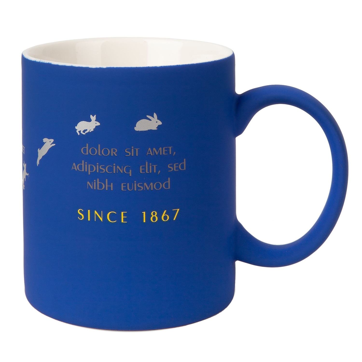 Кружка Promo Soft с покрытием софт-тач, синяя с логотипом