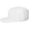 Бейсболка Snapback с прямым козырьком, белая с логотипом