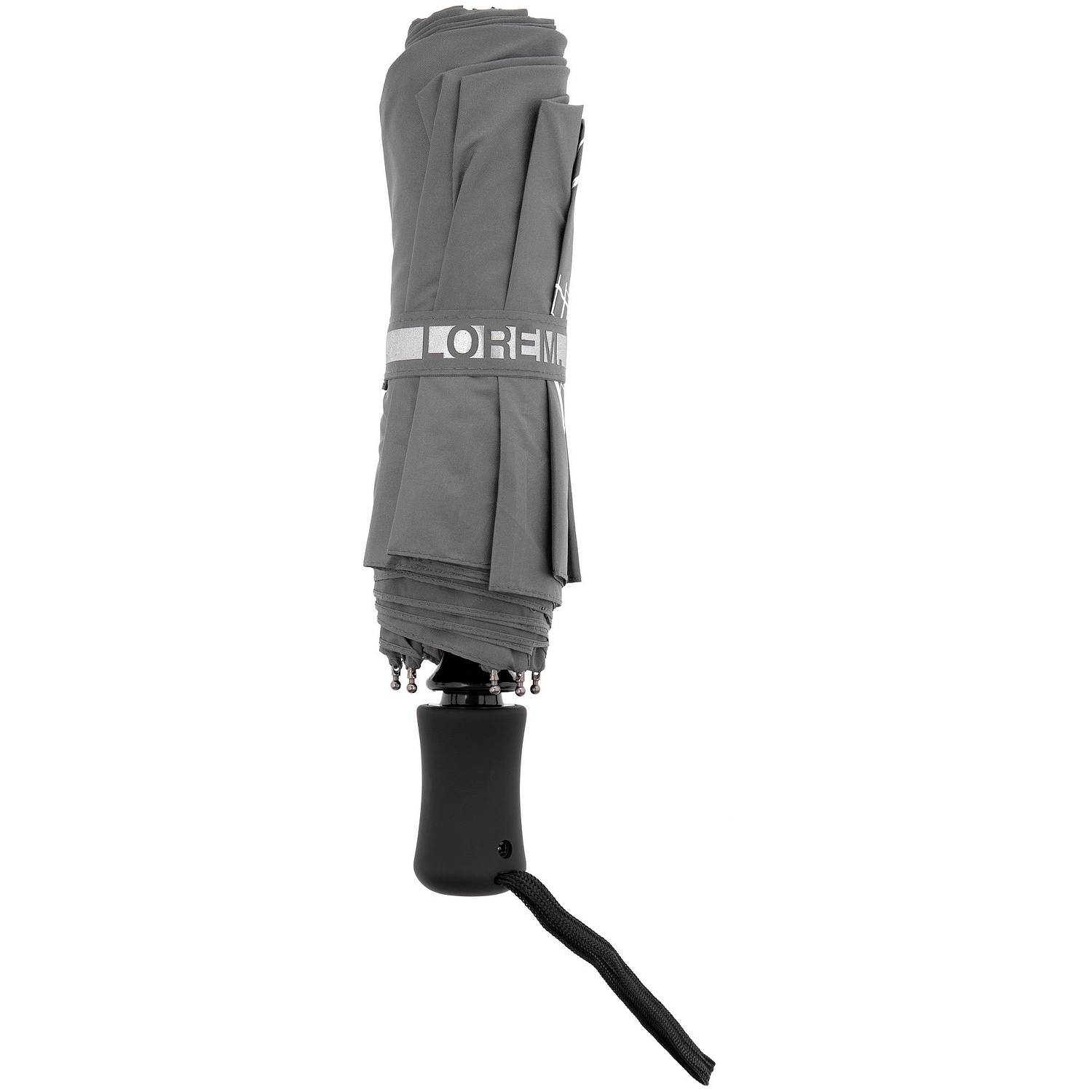 Зонт складной Monsoon, серый с логотипом