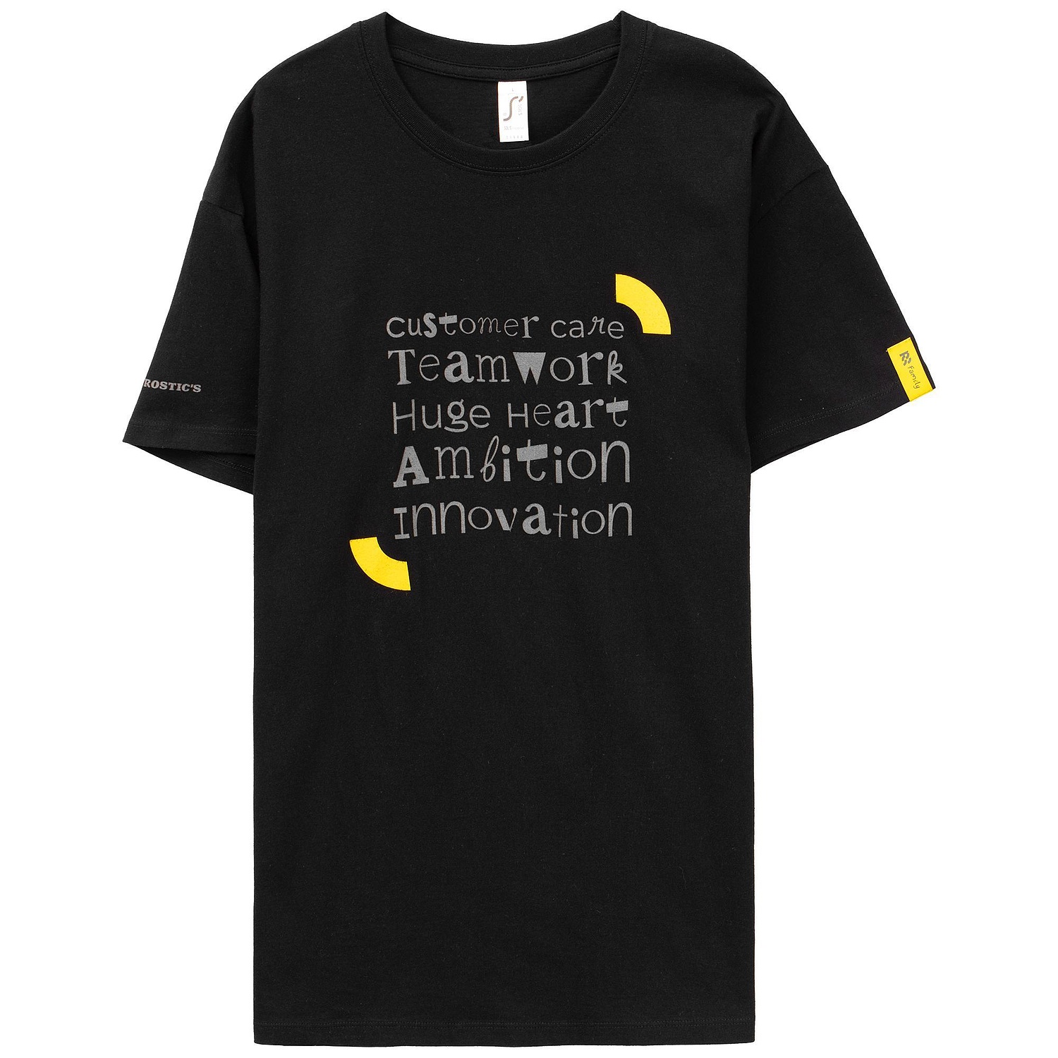 Лейбл тканевый Epsilon, S, желтый