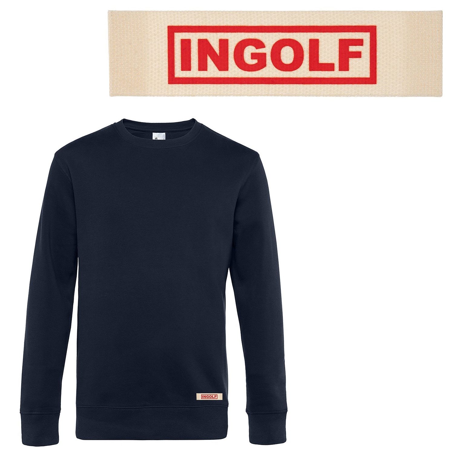 Свитшот унисекс King, темно-синий с логотипом