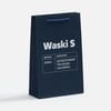 Пакет бумажный Waski S, синий с логотипом