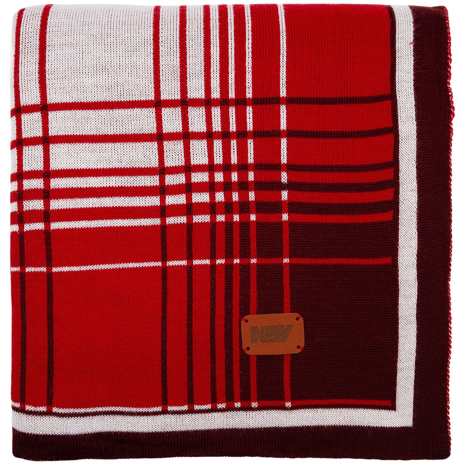 Плед Duotone, красный с белым