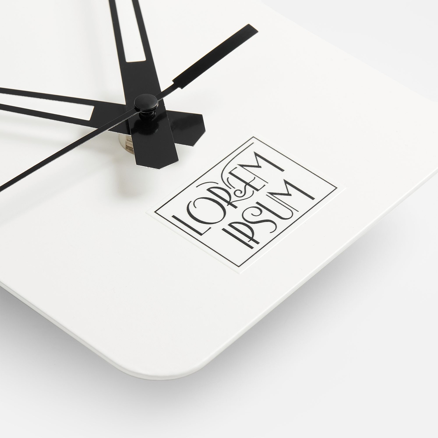 Часы Brevity, белые с логотипом