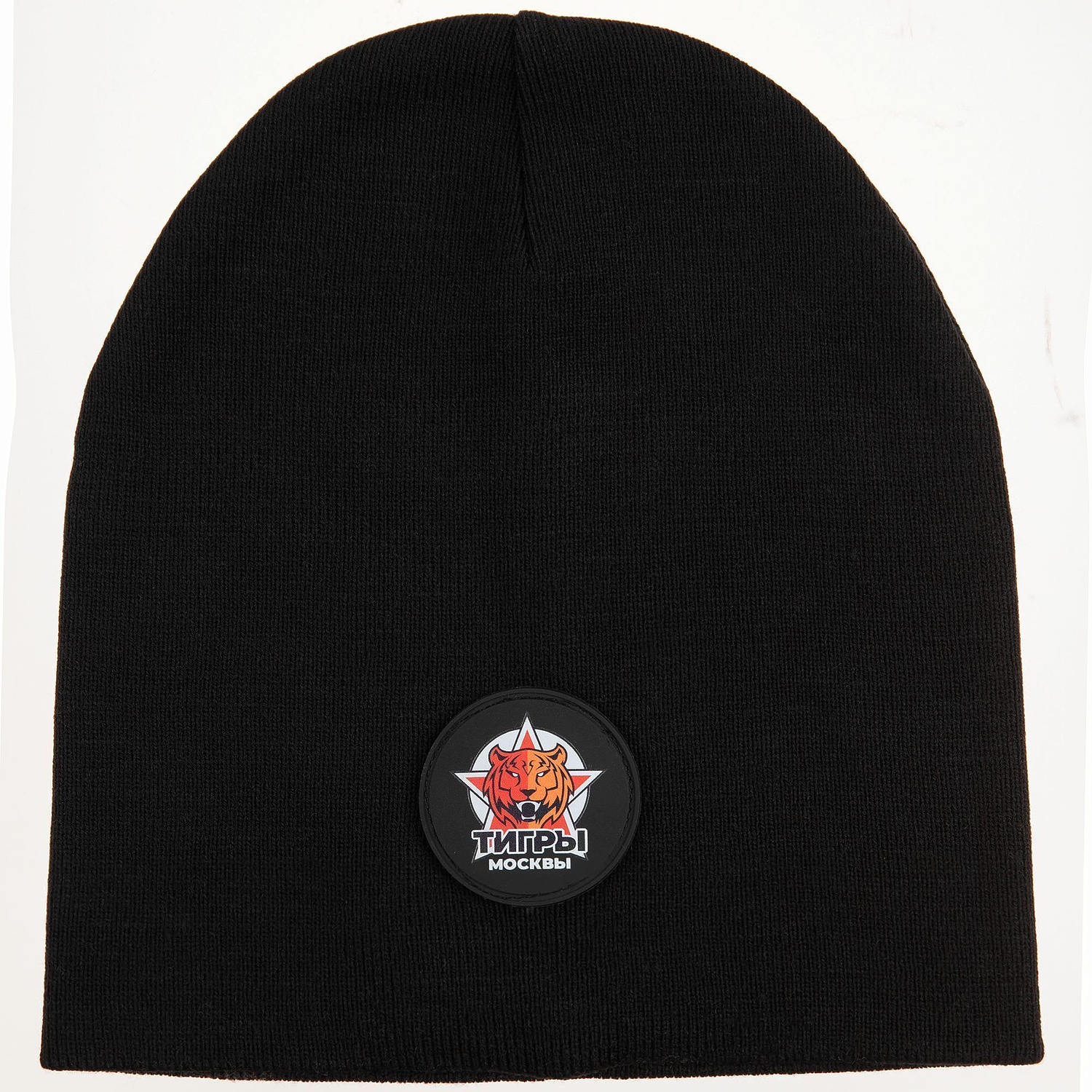 Лейбл из ПВХ Dzeta Round, L, черный с логотипом