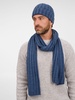 Шарф Metelitsa, синий меланж (джинс) с логотипом