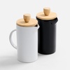 Френч-пресс Ceramero, черный с логотипом