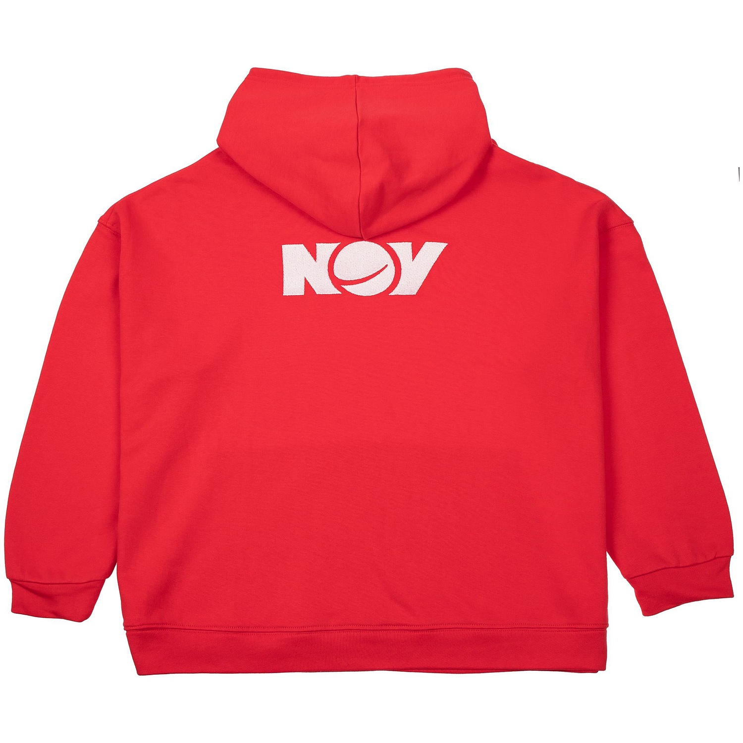 Худи оверсайз унисекс Outshine, красное с логотипом