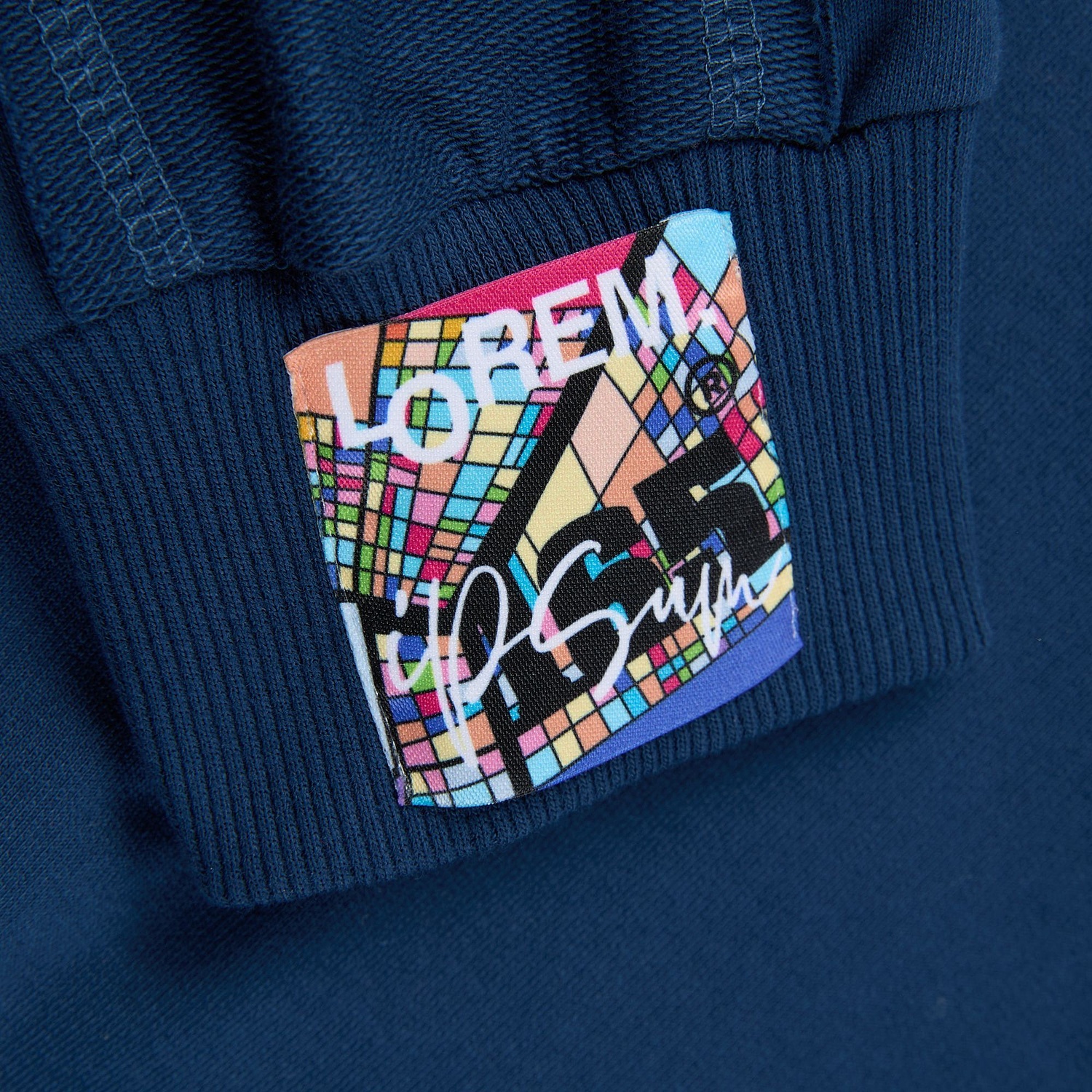 Свитшот унисекс Vozduh, темно-синий с логотипом