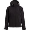 Куртка женская Hooded Softshell черная с логотипом