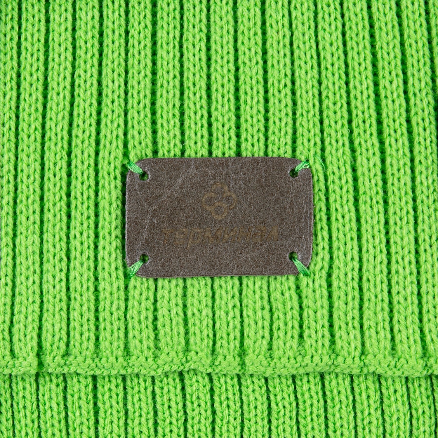 Лейбл кожаный Beta, S, серый с логотипом