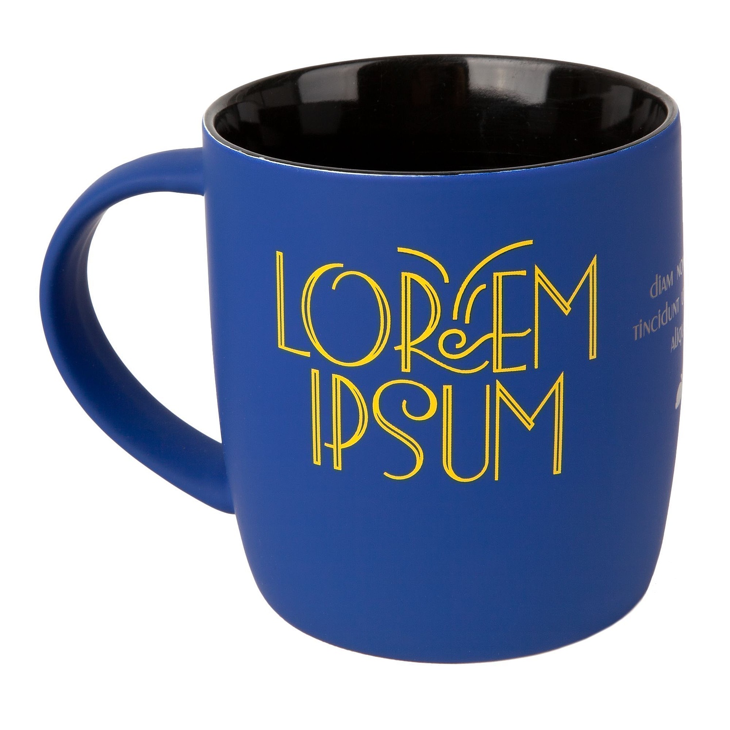 Кружка Surprise Touch Black с покрытием софт-тач, синяя с логотипом