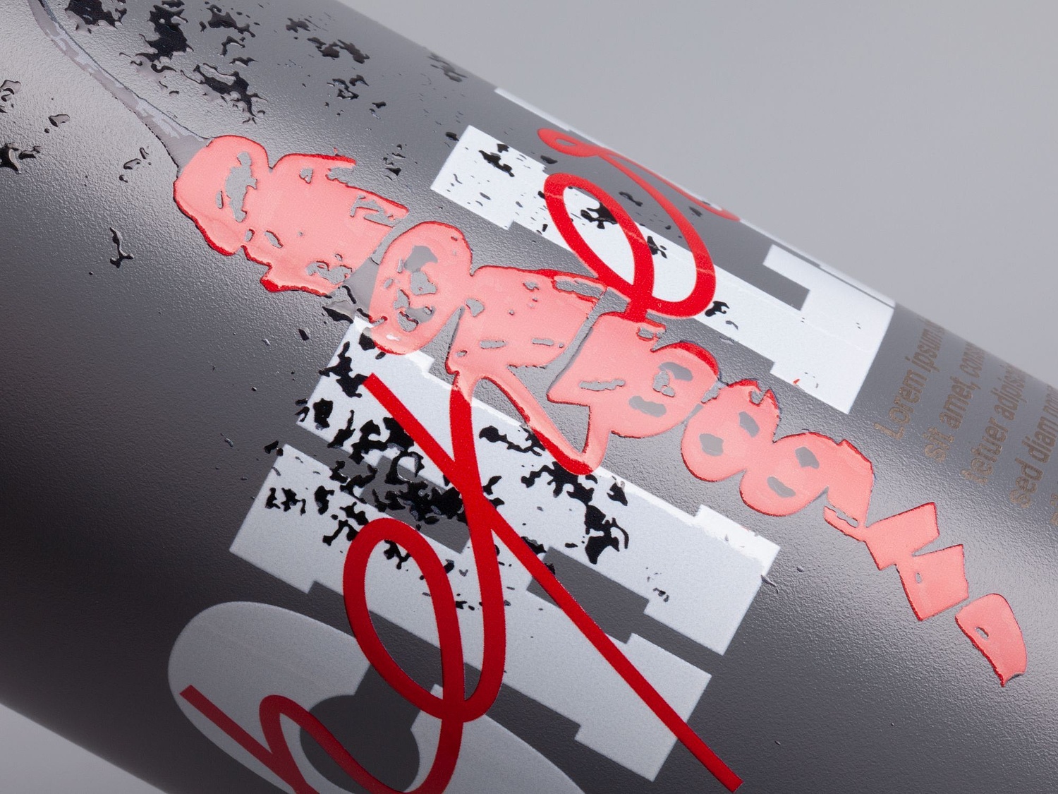 Термостакан Hardproof, серый с логотипом