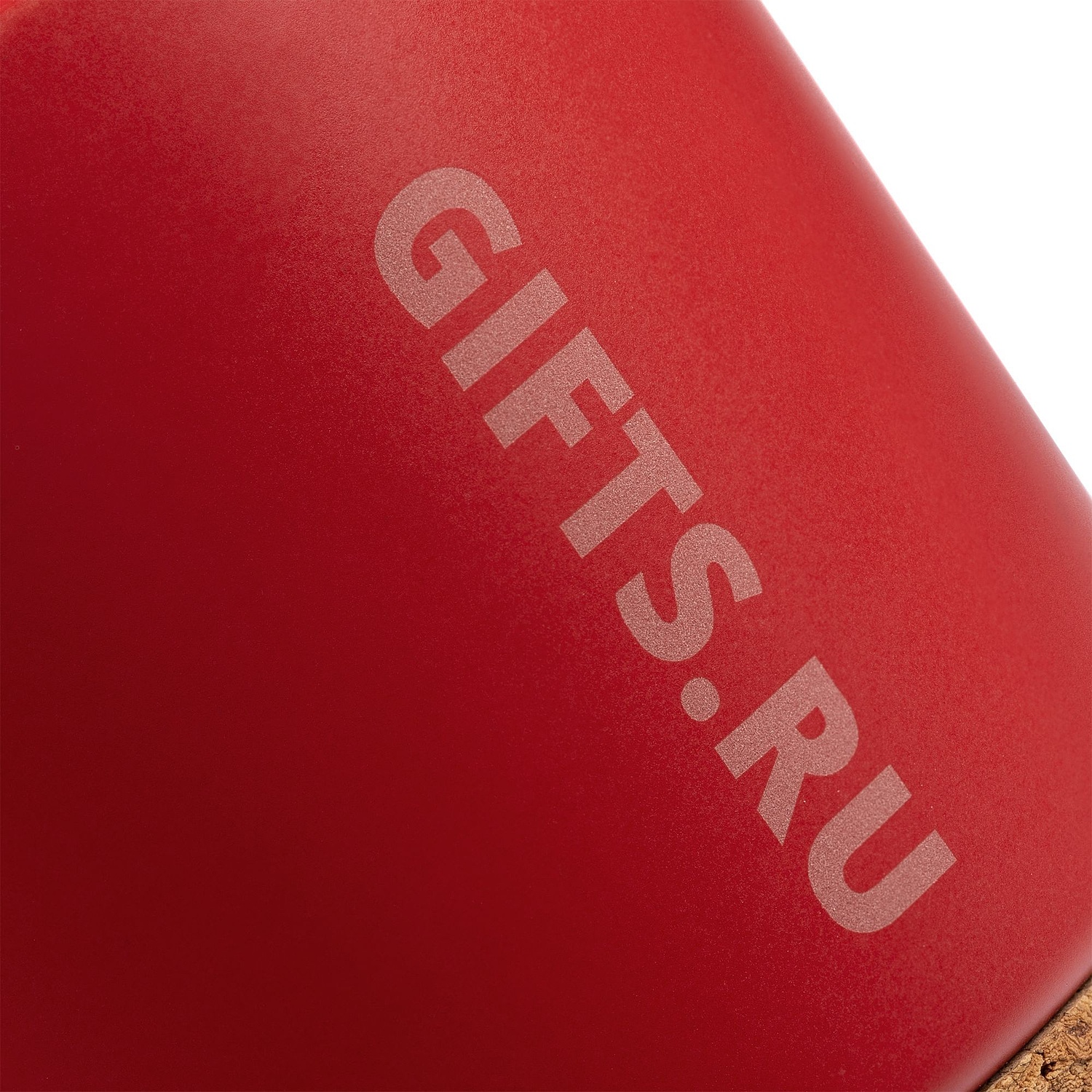 Кружка с пробковой подставкой Corky Walk, красная с логотипом