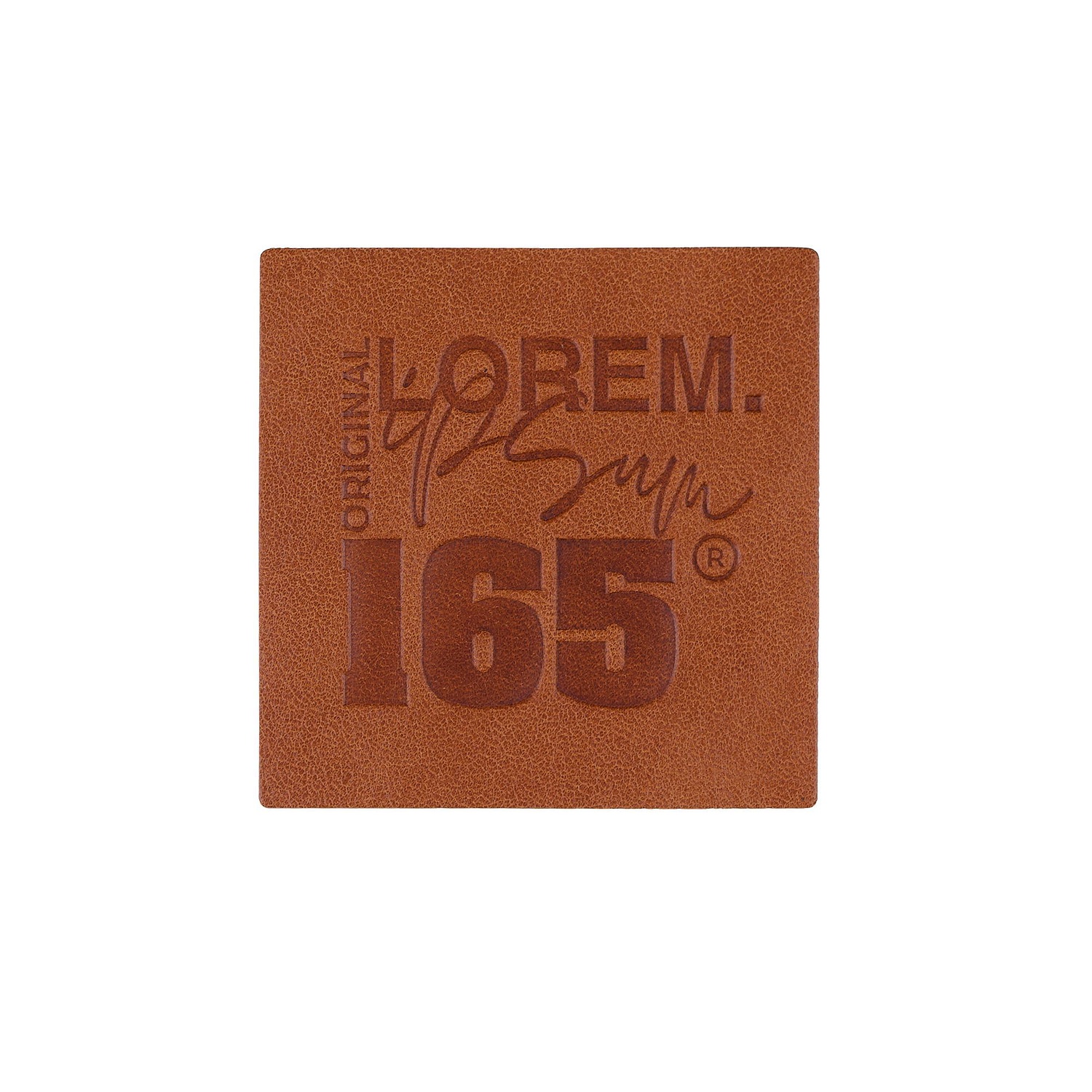 Лейбл кожаный Pasek, L, горчичный