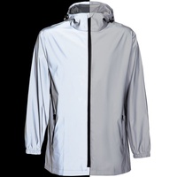 Парка Manifest из светоотражающей ткани, серая с логотипом